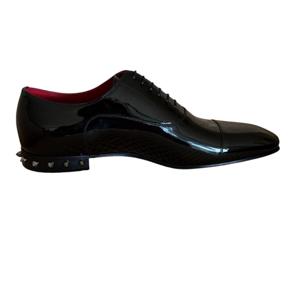 Christian Louboutin Greggo Flat Black Patent Leather Dress Shoe sz 43.5 - Picture 10 of 15